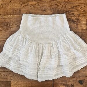 Jen's Pirate Booty Belmont Havilland Mini Skirt Tiered Lace Size S